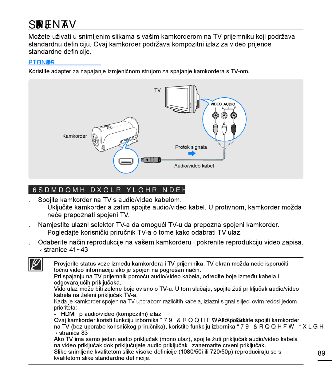 Samsung HMX-T10BP/EDC manual Spajanje NA TV, Spajanje audio/video kabela na kompozitni izlaz 