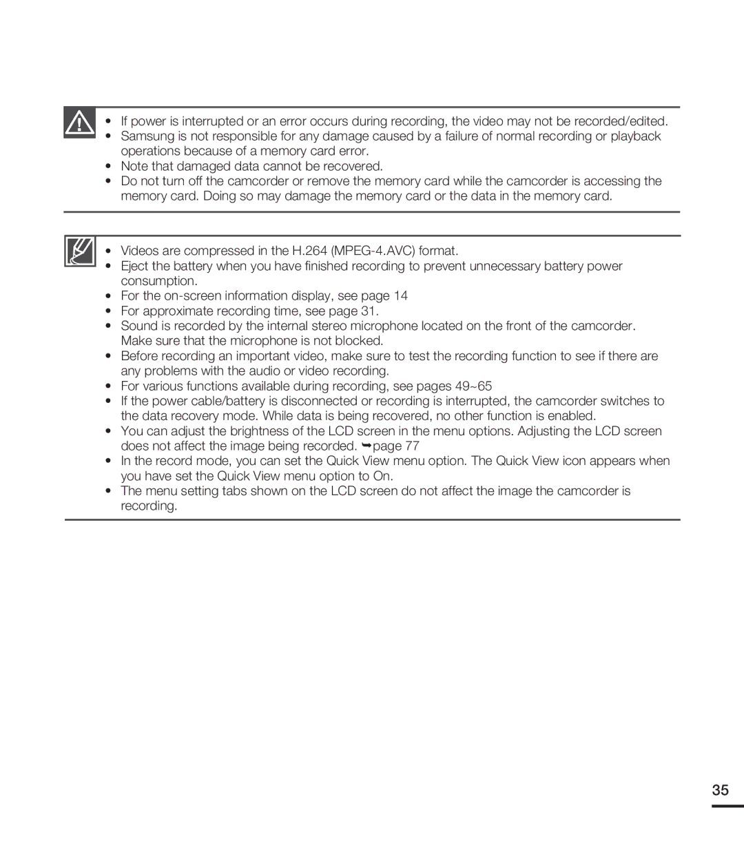 Samsung HMX-T10ON, HMX-T10BN, HMX-T10WN user manual 