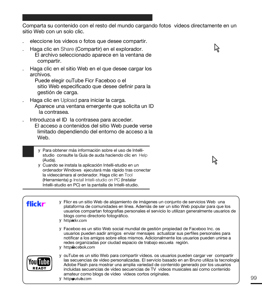 Samsung HMX-T10BP/EDC, HMX-T10WP/EDC manual Paso 5. Compartir en línea imágenes de vídeo/fotos 