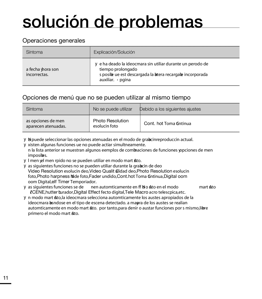 Samsung HMX-T10WP/EDC, HMX-T10BP/EDC manual Operaciones generales, 112 