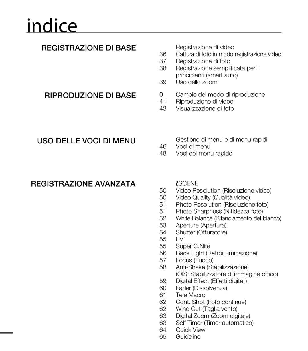 Samsung HMX-T10BP/EDC, HMX-T10WP/EDC, HMX-T10OP/EDC, HMX-T10BP/MEA manual Scene 