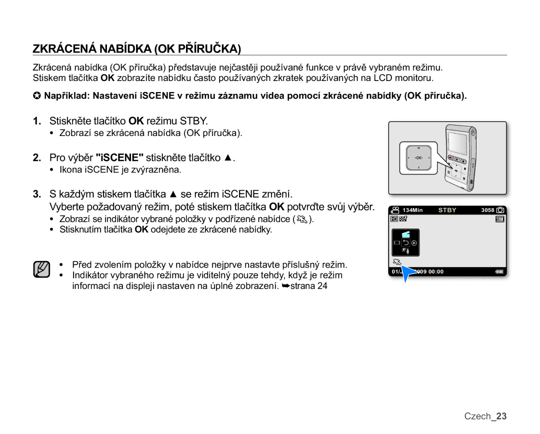 Samsung HMX-U10RP/EDC manual =.5È&1È1$%Ë.$2.3ěË58ý.$, =REUDtVHNUiFHQiQDEtGND2.SĜtUXþND, NRQDL6&1MHYêUDQČQD 