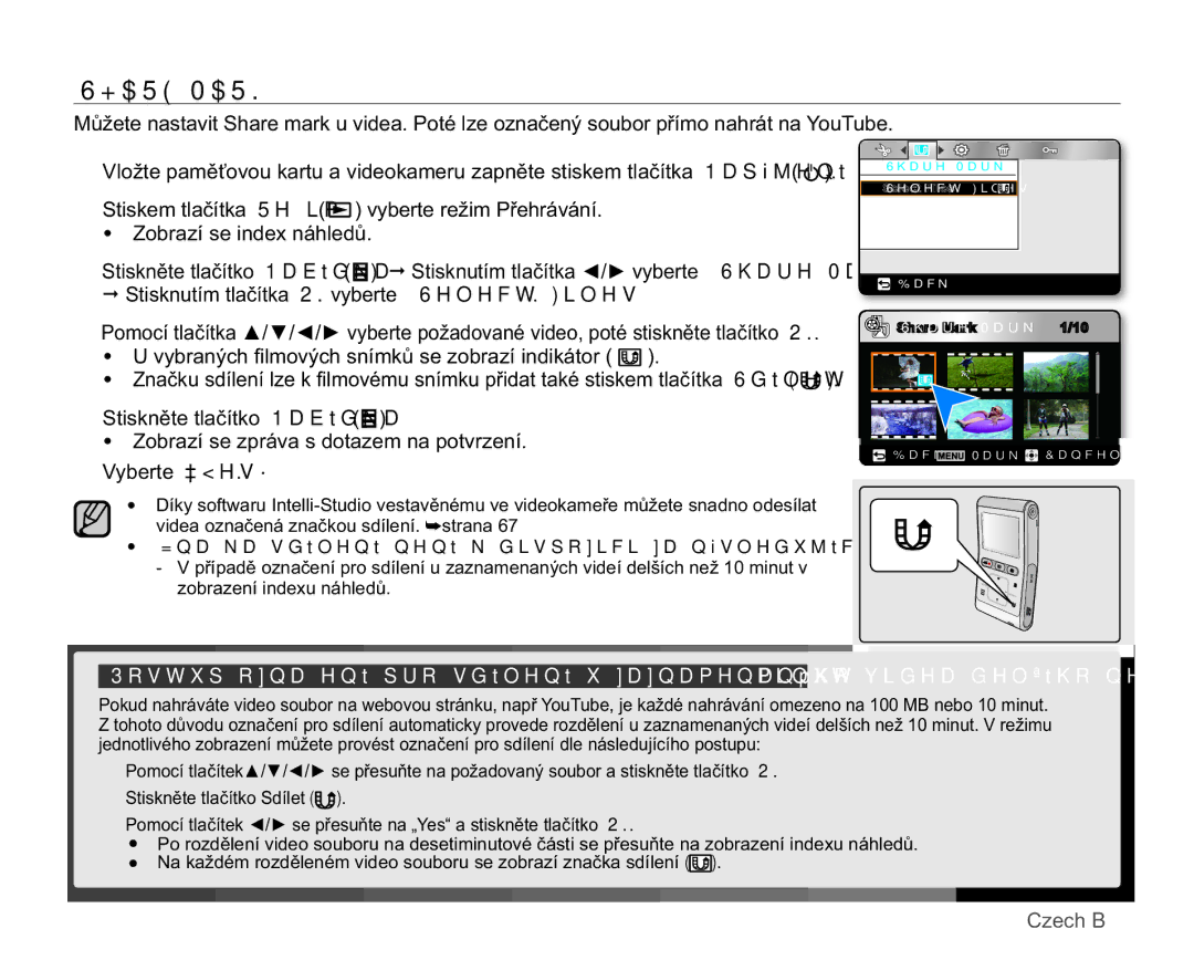 Samsung HMX-U10RP/EDC, HMX-U10BP/EDC, HMX-U10UP/EDC, HMX-U10EP/EDC, HMX-U10SP/EDC +$50$5, 6WLVNQČWHWODþtWNR1DEtGND  