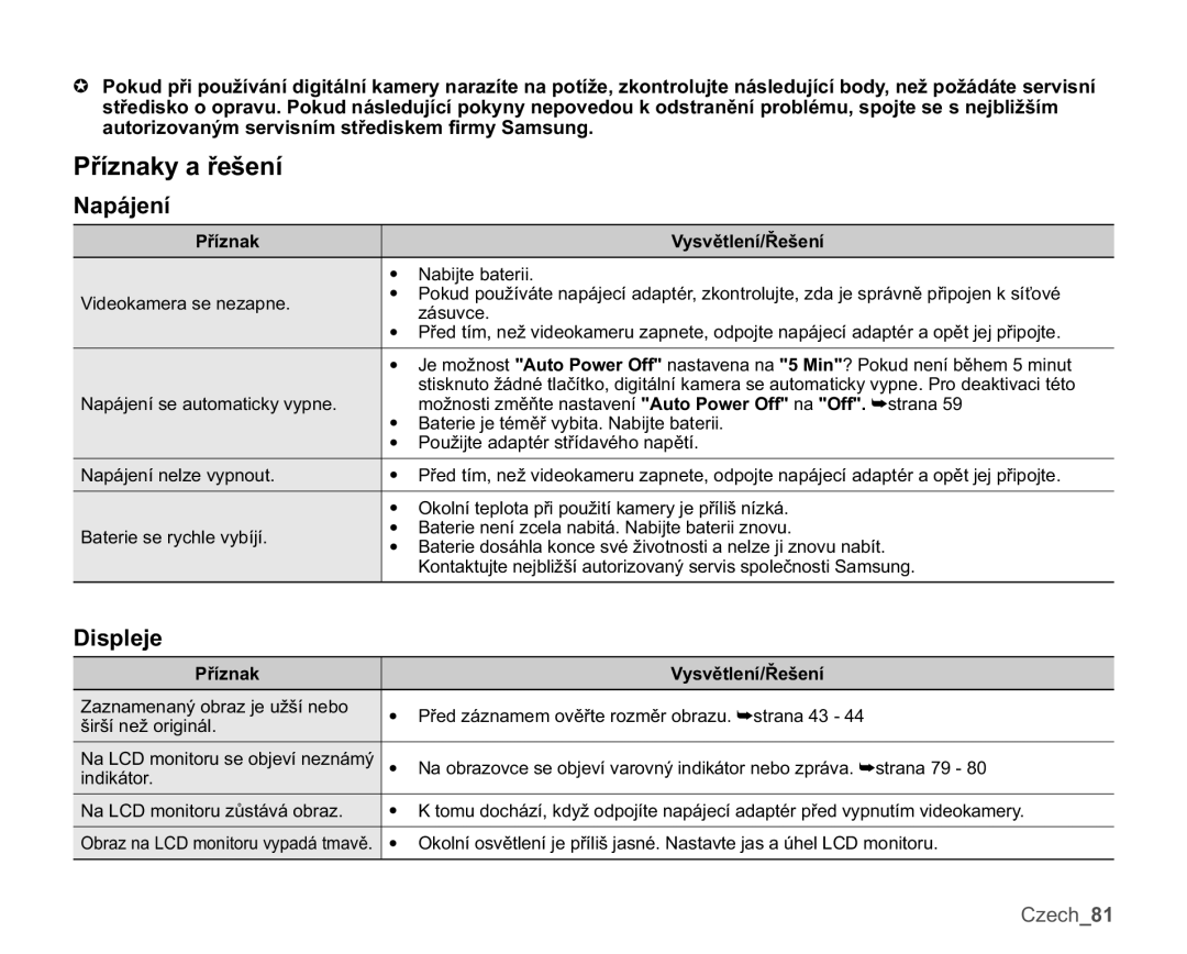 Samsung HMX-U10SP/EDC, HMX-U10BP/EDC, HMX-U10RP/EDC manual 3ĜtQDN \VYČWOHQtěHãHQt, 1DELMWHEDWHULL, 9LGHRNDPHUDVHQHDSQH 