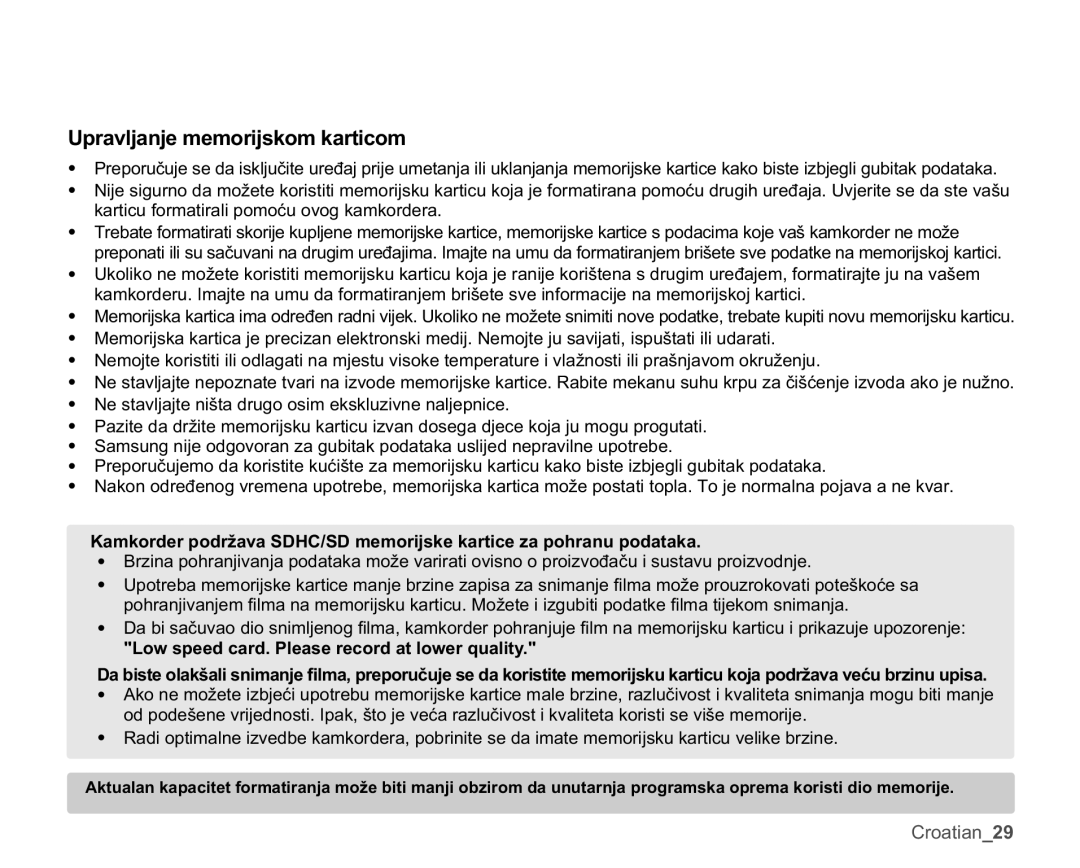 Samsung HMX-U10RP/EDC, HMX-U10BP/EDC manual 8SUDYOMDQMHPHPRULMVNRPNDUWLFRP, NDUWLFXIRUPDWLUDOLSRPRüXRYRJNDPNRUGHUD 