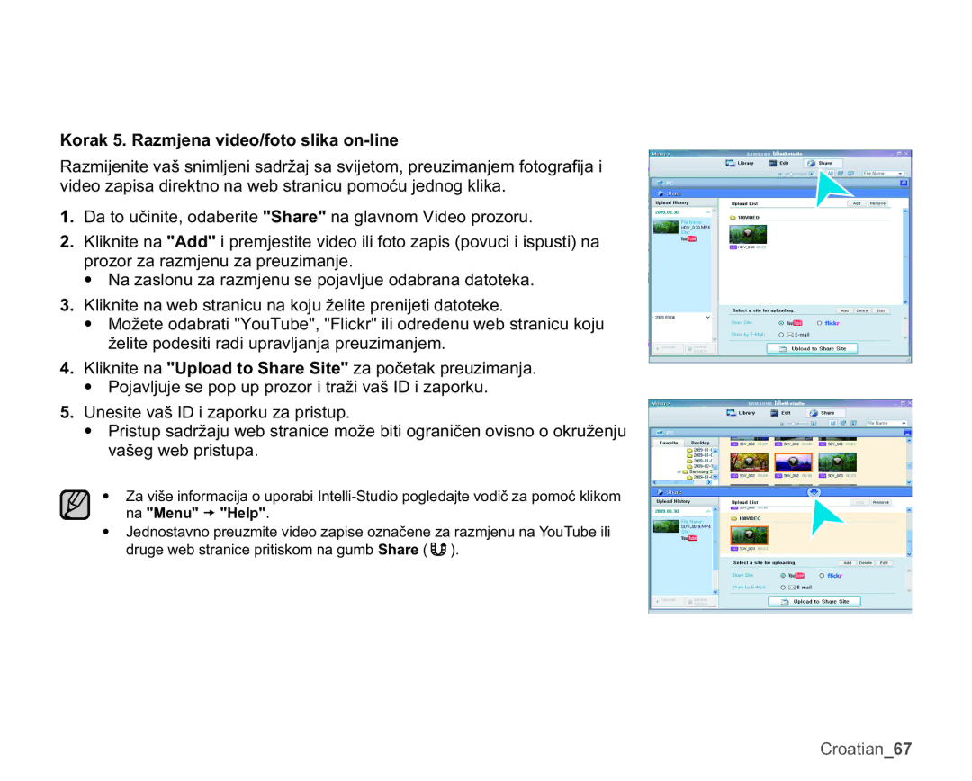 Samsung HMX-U10EP/EDC manual RUDN5DPMHQDYLGHRIRWRVOLNDRQOLQH, 1DDVORQXDUDPMHQXVHSRMDYOMXHRGDEUDQDGDWRWHND 