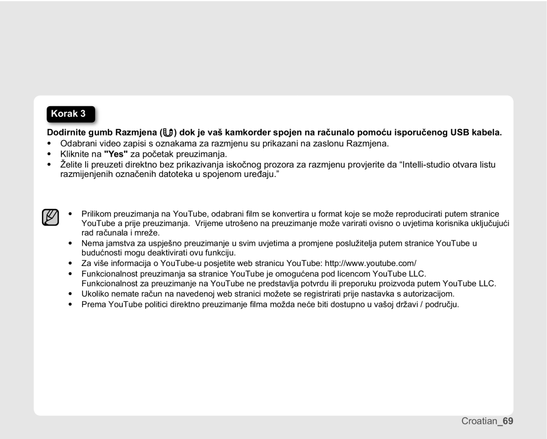 Samsung HMX-U10RP/EDC manual OLNQLWHQDHVDSRþHWDNSUHXLPDQMD, UDPLMHQMHQLKRQDþHQLKGDWRWHNDXVSRMHQRPXUHÿDMX´ 