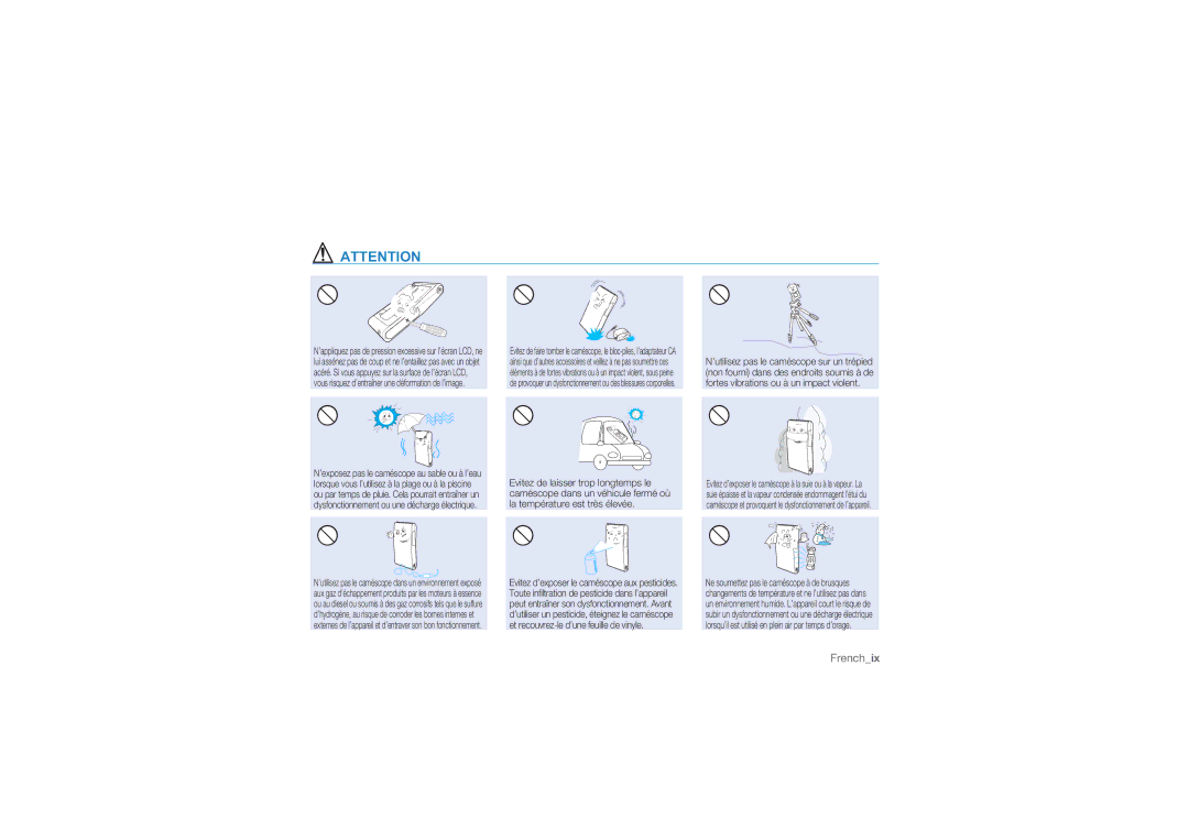 Samsung HMX-U10BP/EDC, HMX-U10RP/EDC, HMX-U10UP/EDC manual Frenchix 