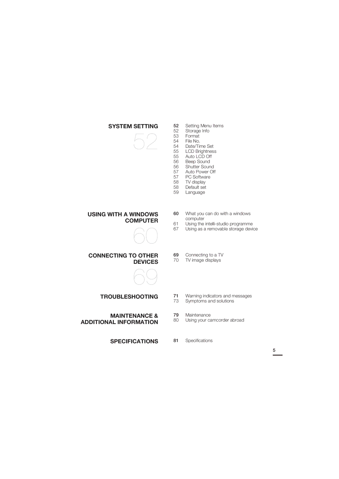 Samsung HMX-U15LP/EDC, HMX-U15BP/EDC, HMX-U15WP/EDC, HMX-U15OP/EDC manual Specifications 