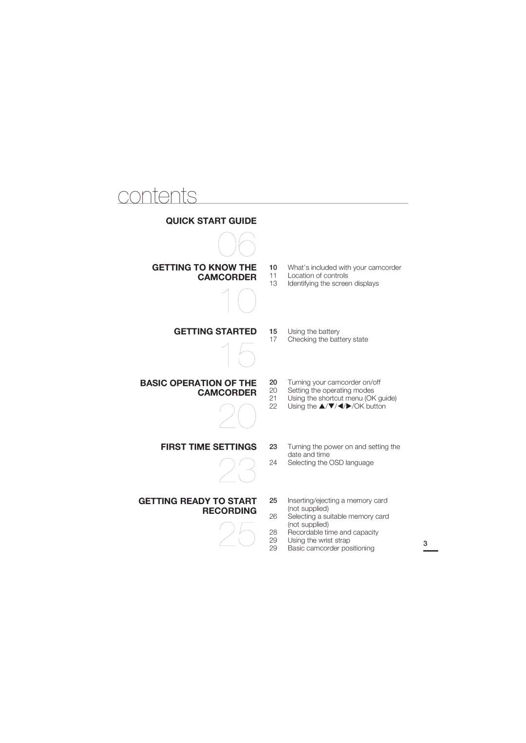 Samsung HMX-U20BD manual Contents 