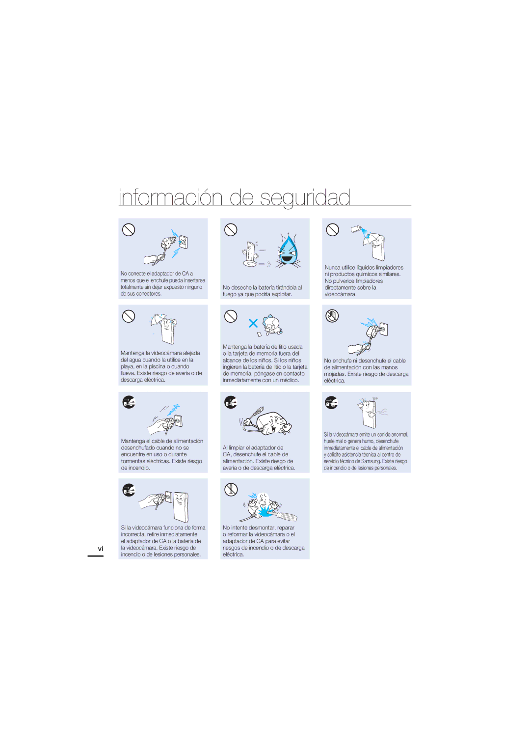 Samsung HMX-U20BP/EDC manual El adaptador de CA o la batería de 