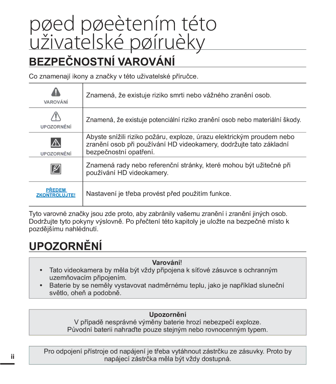 Samsung HMX-U20LP/EDC, HMX-U20RP/EDC manual =3ý12671Ë9$529È1Ë, 832=251ċ1Ë, 9DURYiQt, VyčworRkhėDSrgreqč, 8SRRUQČQt 