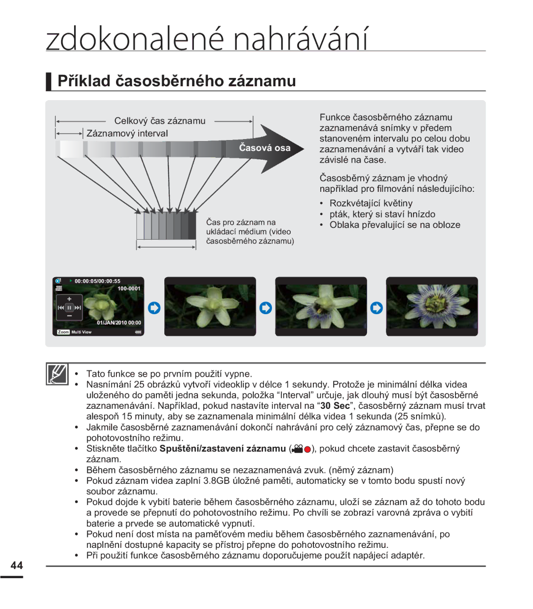 Samsung HMX-U20LP/EDC, HMX-U20RP/EDC, HMX-U20BP/EDC, HMX-U20SP/EDC manual 3ĜtNODGþDVRVEČUQpKRiQDPX 