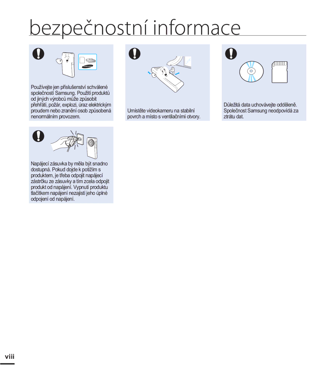 Samsung HMX-U20RP/EDC, HMX-U20BP/EDC, HMX-U20LP/EDC manual QHQRUPiOQtPSURYRHP, Ztrátu dat, RGMLQêFKYêUREFĤPĤåHSĤVRELW 