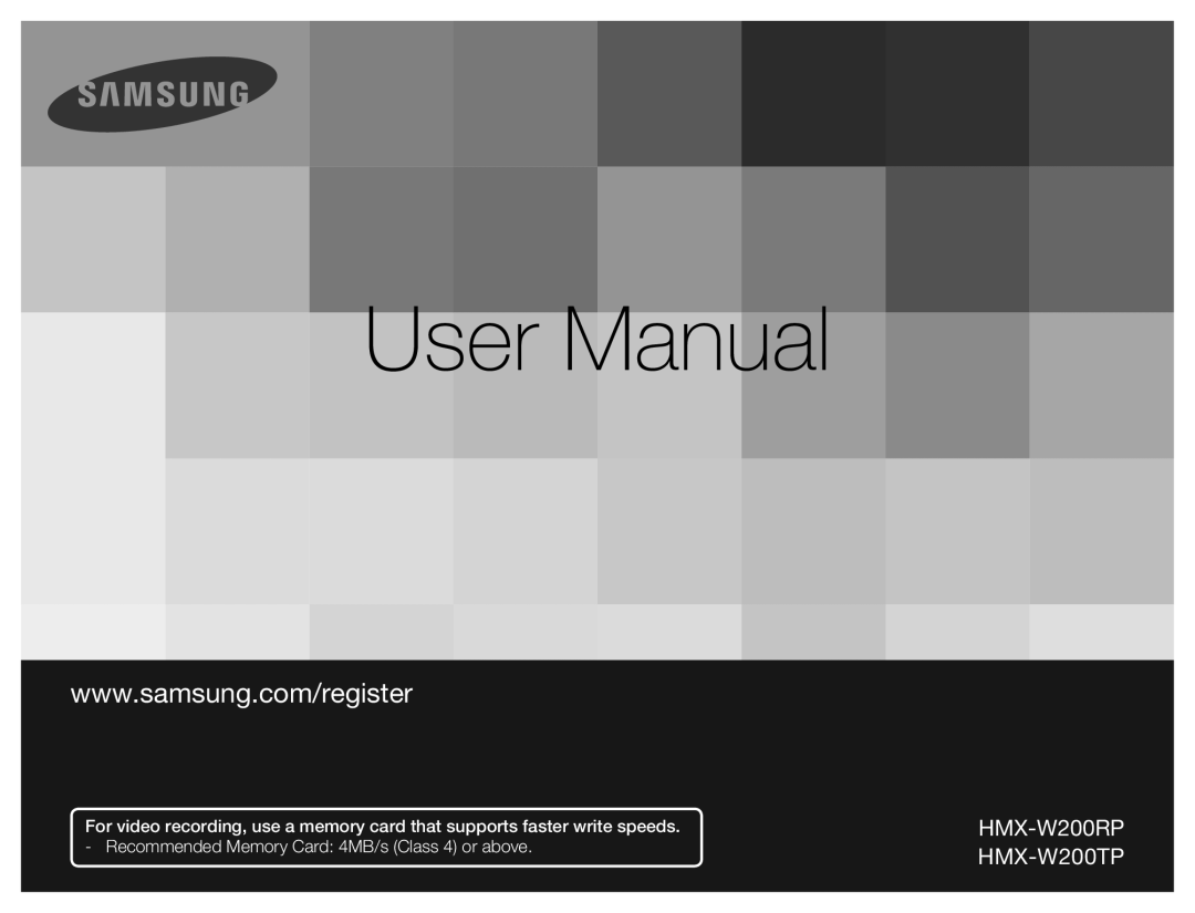 Samsung HMX-W200RP/EDC, HMX-W200TP/EDC manual Användarhandbok 