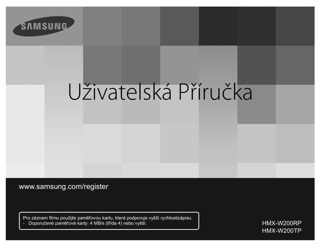 Samsung HMX-W200RP/EDC, HMX-W200TP/EDC manual Uživatelská Příručka 