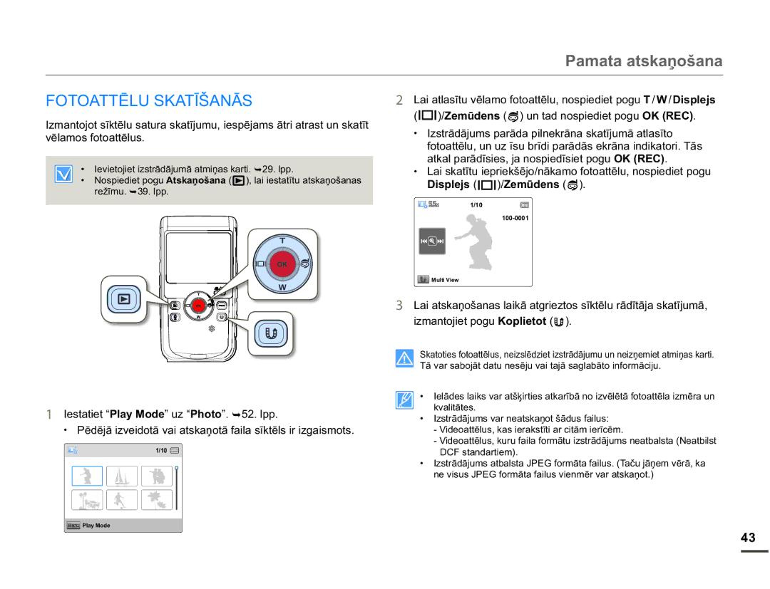 Samsung HMX-W200TP/EDC manual 272$77Ɯ/86.$7Ʈâ$1Ɩ6, YɲodprvIrwrdwwɲoxv, HVWDWLHW³3OD\0RGH´X³3KRWR´¬OSS 