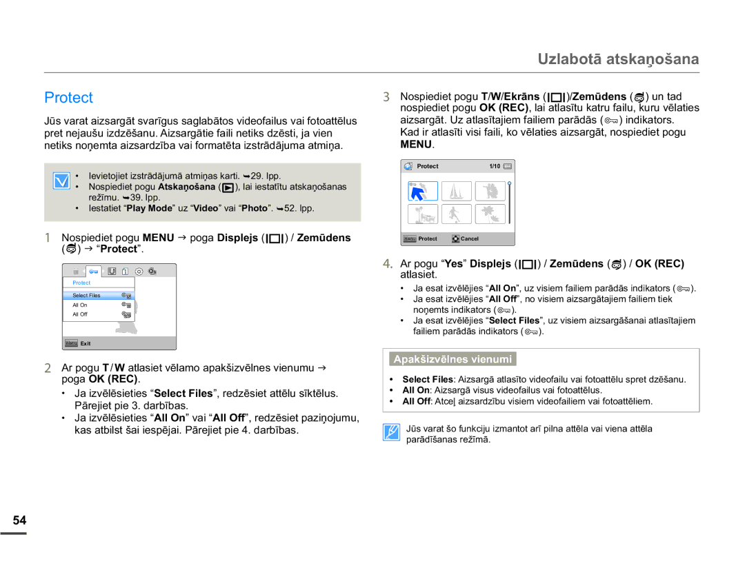 Samsung HMX-W200TP/EDC manual Protect, 018, HylhwrmlhwLvwuɨgɨmxpɨDwplƽdvNduwl¬Oss, QrƽhpwvLqglndwruv  