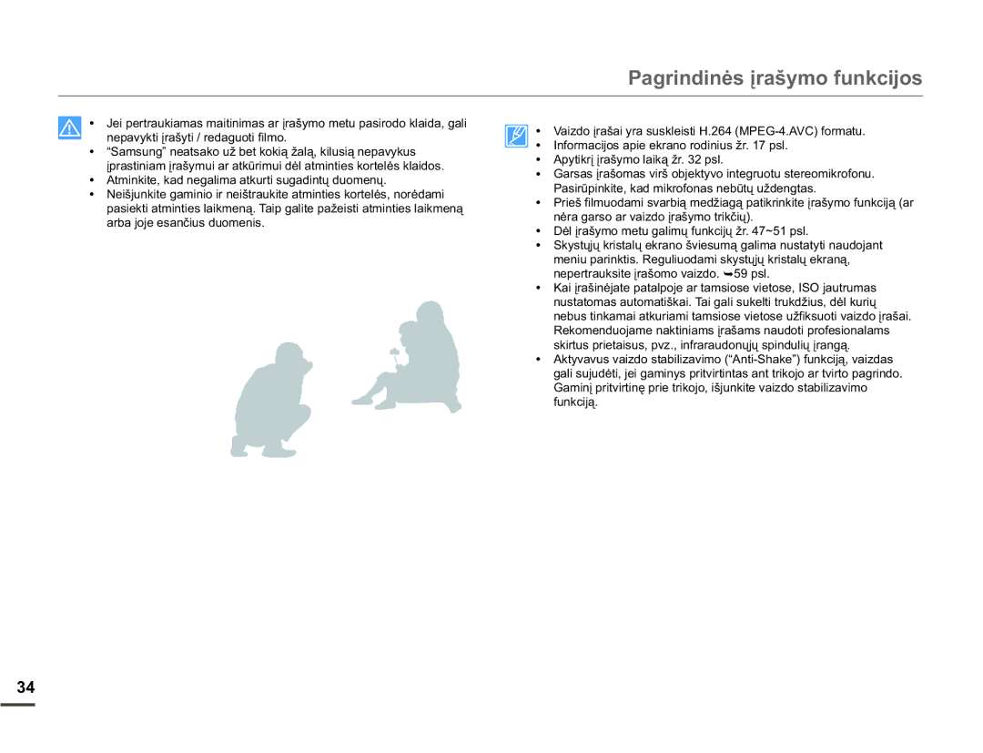 Samsung HMX-W200TP/EDC manual VNLUWXVSULHWDLVXVSYLQIUDUDXGRQǐMǐVSLQGXOLǐƳUDQJą 