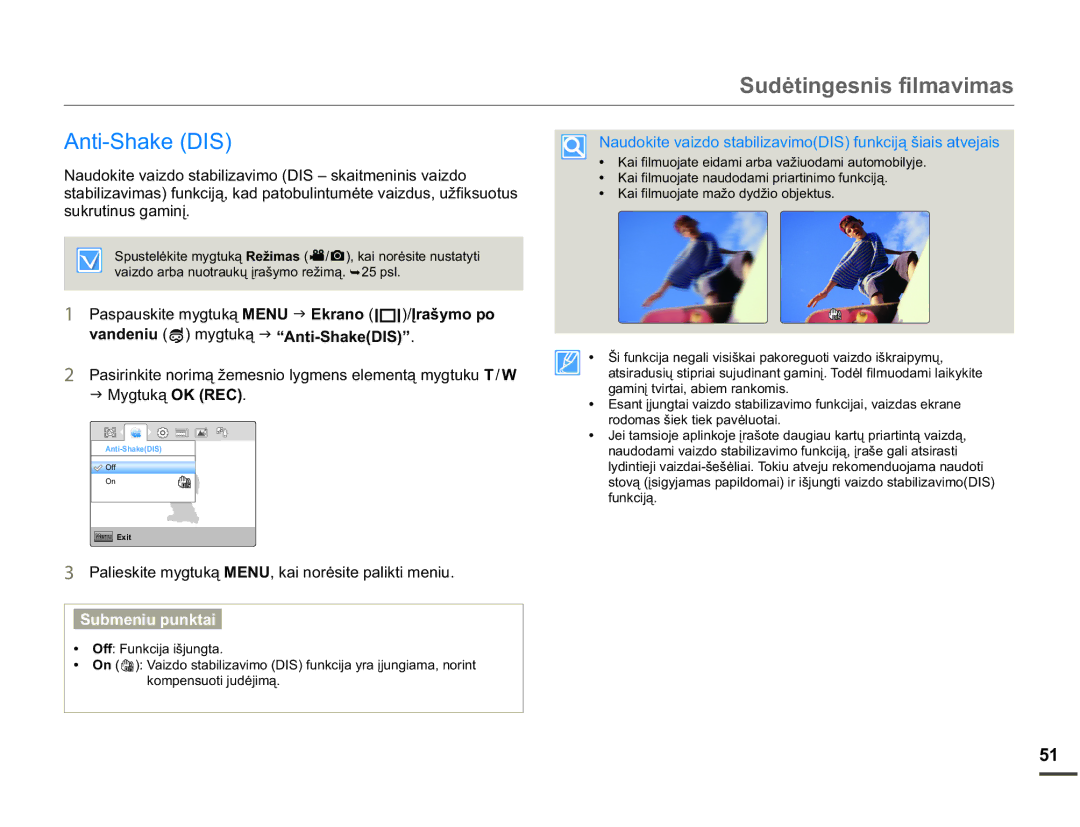 Samsung HMX-W200TP/EDC manual $QWL6KDNH,6, VxnuxwlqxvJdplqƴ, 1DXGRNLWHYDLGRVWDELOLDYLPR,6±VNDLWPHQLQLVYDLGR 