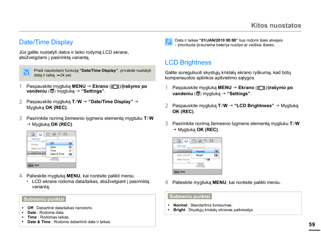 Samsung HMX-W200TP/EDC manual %Uljkwqhvv, ƲUDã\PRSR, 3DVSDXVNLWHP\JWXNąT/W J ³DWH7LPHLVSOD\´ J 