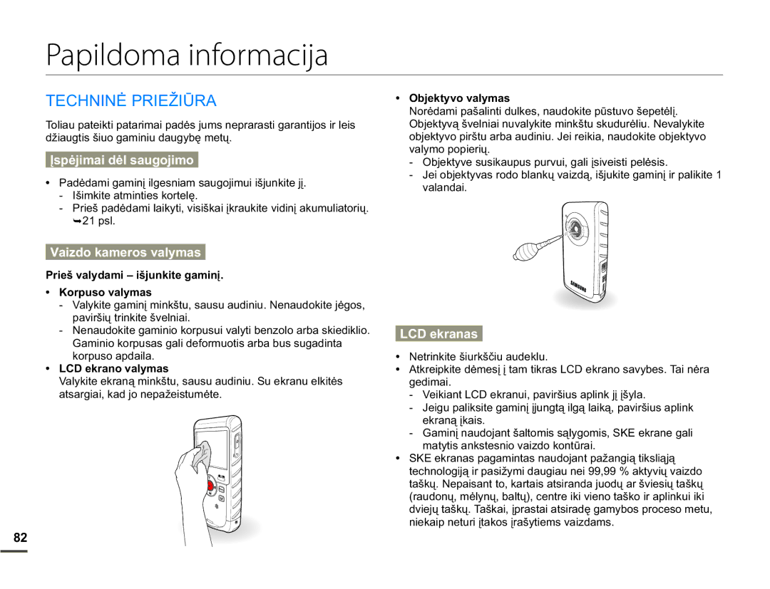 Samsung HMX-W200TP/EDC manual Papildoma informacija, +1,1Ơ35,ä,ǋ5$, RusxvrYdo\Pdv, HnudqrYdo\Pdv, 2EMHNW\YRYDO\PDV 