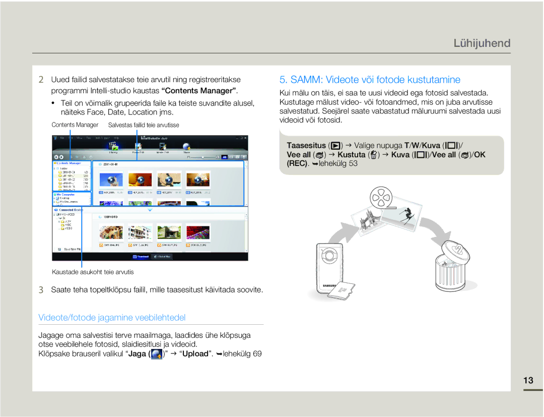 Samsung HMX-W200TP/EDC manual Vee all /OK, REC. ¬lehekülg 