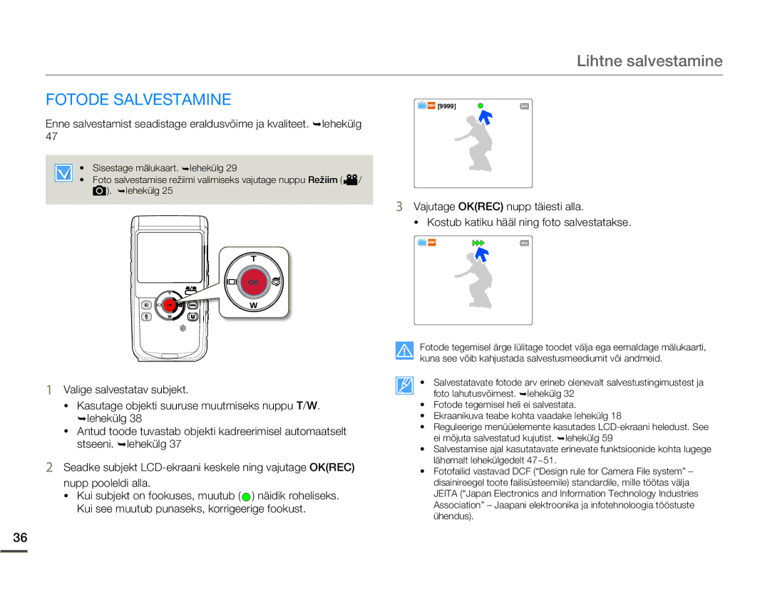 Samsung HMX-W200TP/EDC manual Valige salvestatav subjekt, Kasutage objekti suuruse muutmiseks nuppu T/W, Stseeni. ¬lehekülg 