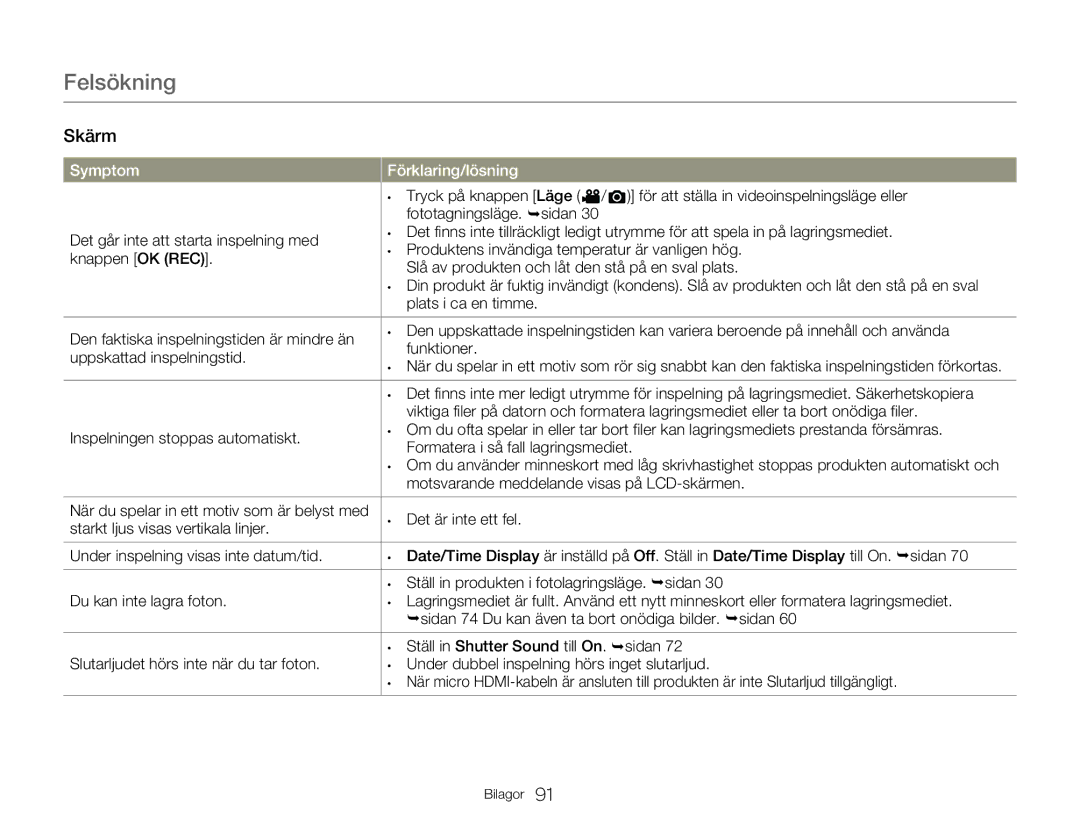 Samsung HMX-W300YP/EDC, HMX-W350YP/EDC manual Fototagningsläge. ¬sidan 