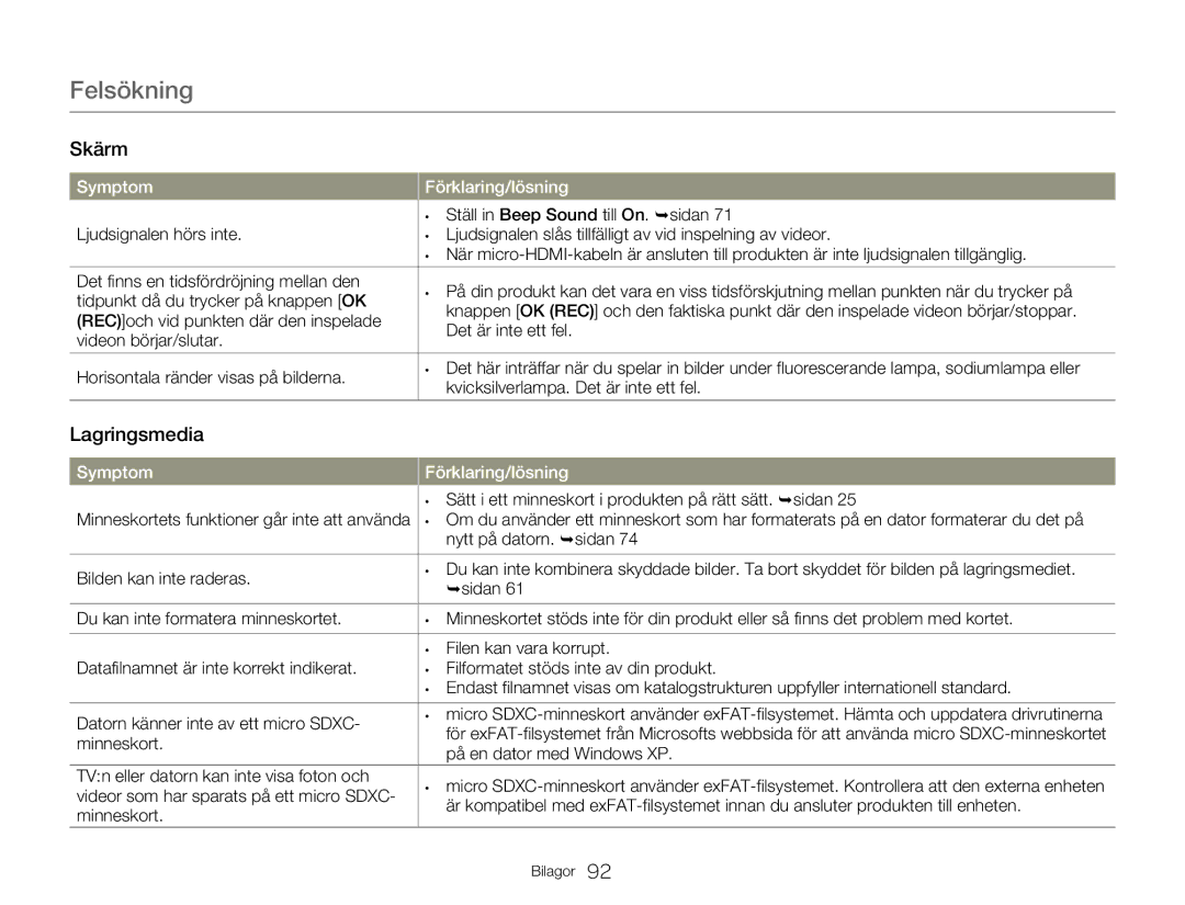 Samsung HMX-W350YP/EDC manual Ställ in Beep Sound till On. ¬sidan, Sätt i ett minneskort i produkten på rätt sätt. ¬sidan 