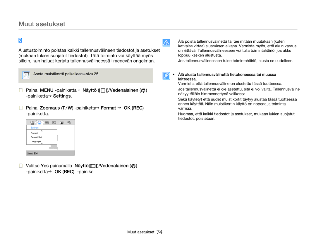 Samsung HMX-W350YP/EDC, HMX-W300YP/EDC manual Format 