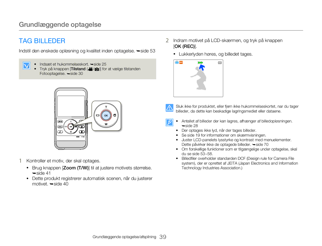 Samsung HMX-W300YP/EDC, HMX-W350YP/EDC manual TAG Billeder 