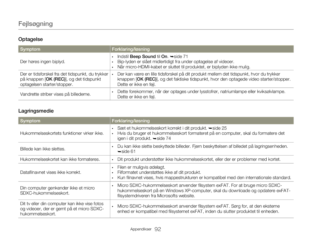 Samsung HMX-W350YP/EDC, HMX-W300YP/EDC manual Indstil Beep Sound til On. ¬side, På knappen OK REC, og det tidspunkt 