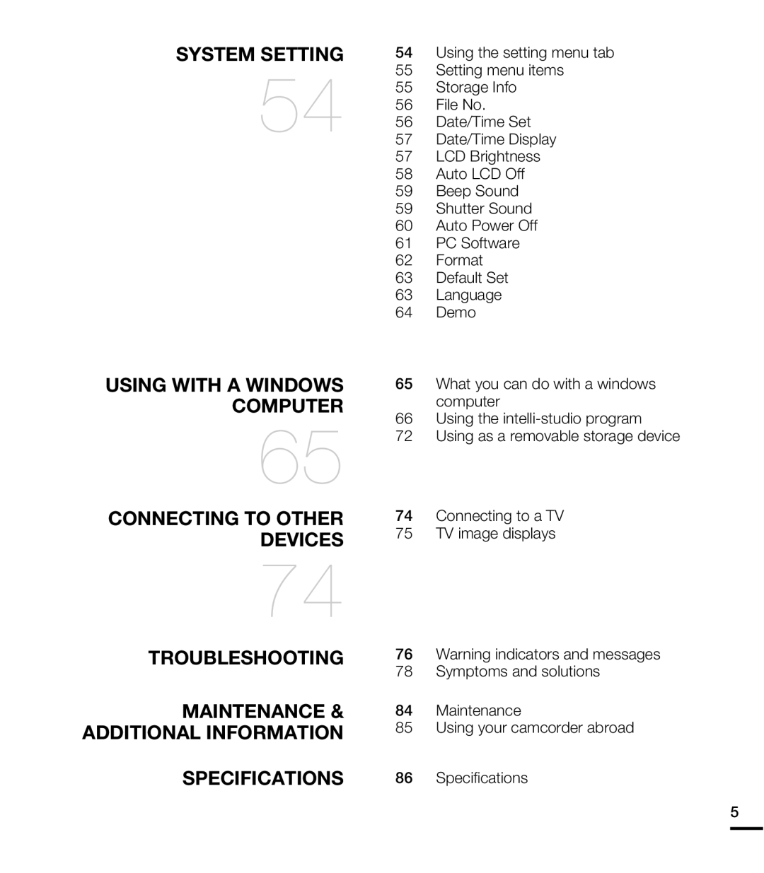 Samsung HMXE10WNX, HMXE10BNX user manual Specifications 