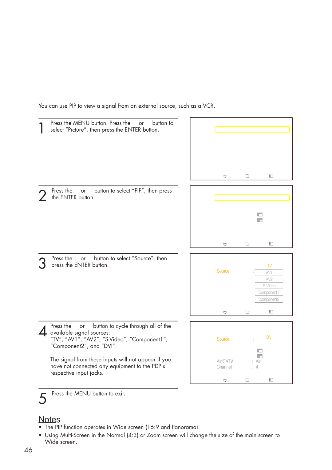 Samsung HP-P3761 manual Selecting an External Signal 