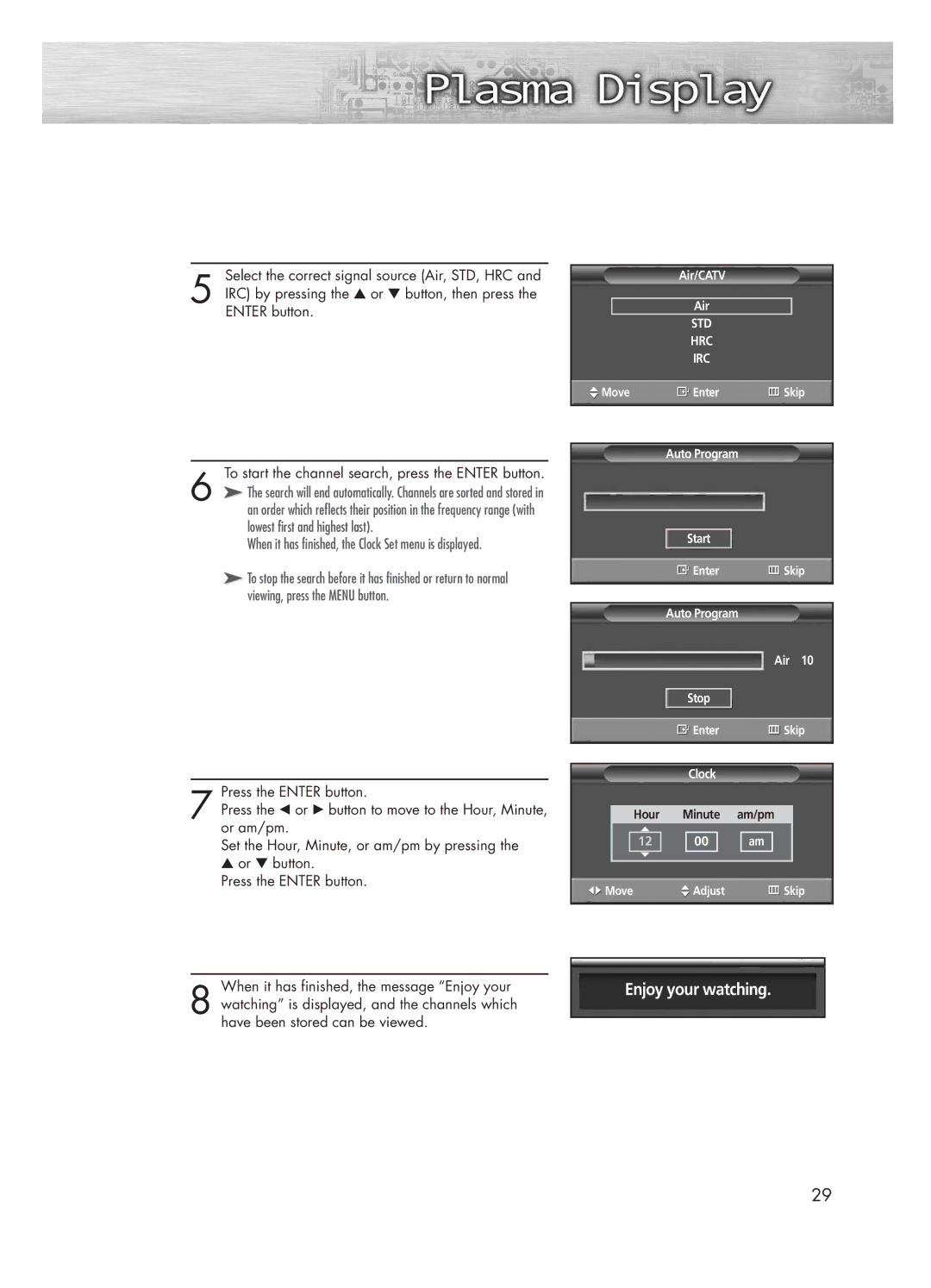 Samsung HP-P5031 manual Enjoy your watching 