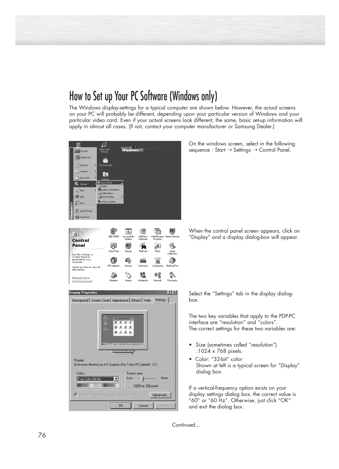 Samsung HP-P5031 manual How to Set up Your PC Software Windows only 