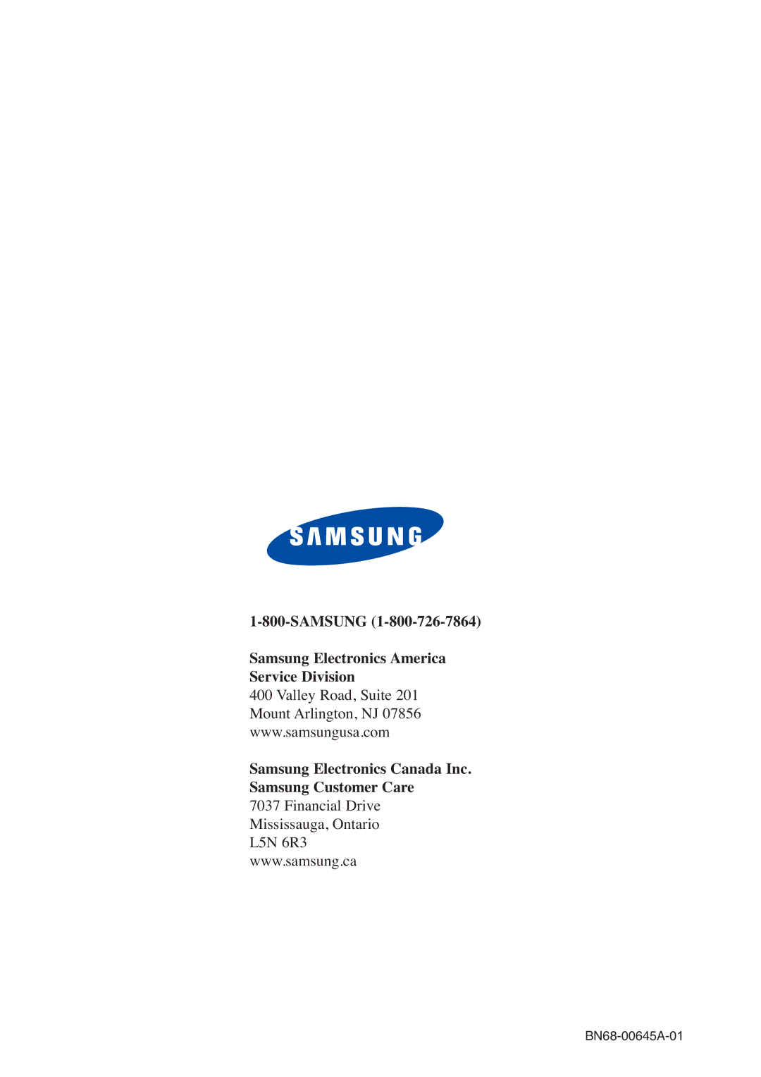 Samsung HP-P5071 manual BN68-00645A-01 