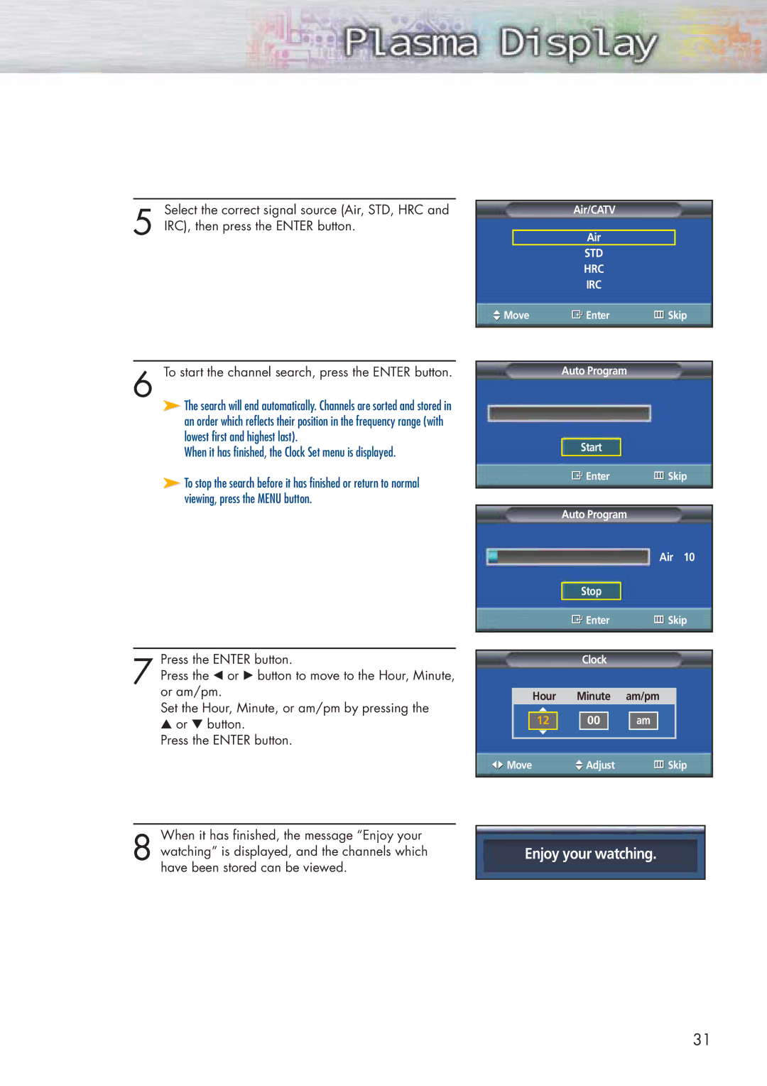 Samsung HP-P5071 manual Enjoy your watching 