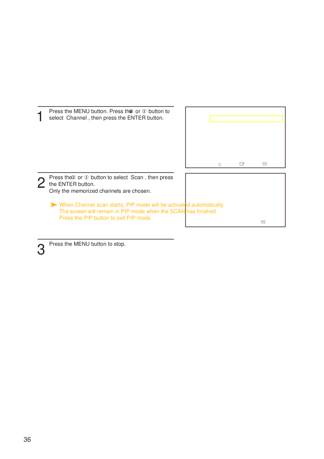 Samsung HP-P5071 manual To View Memorized Channels PIP Mode 