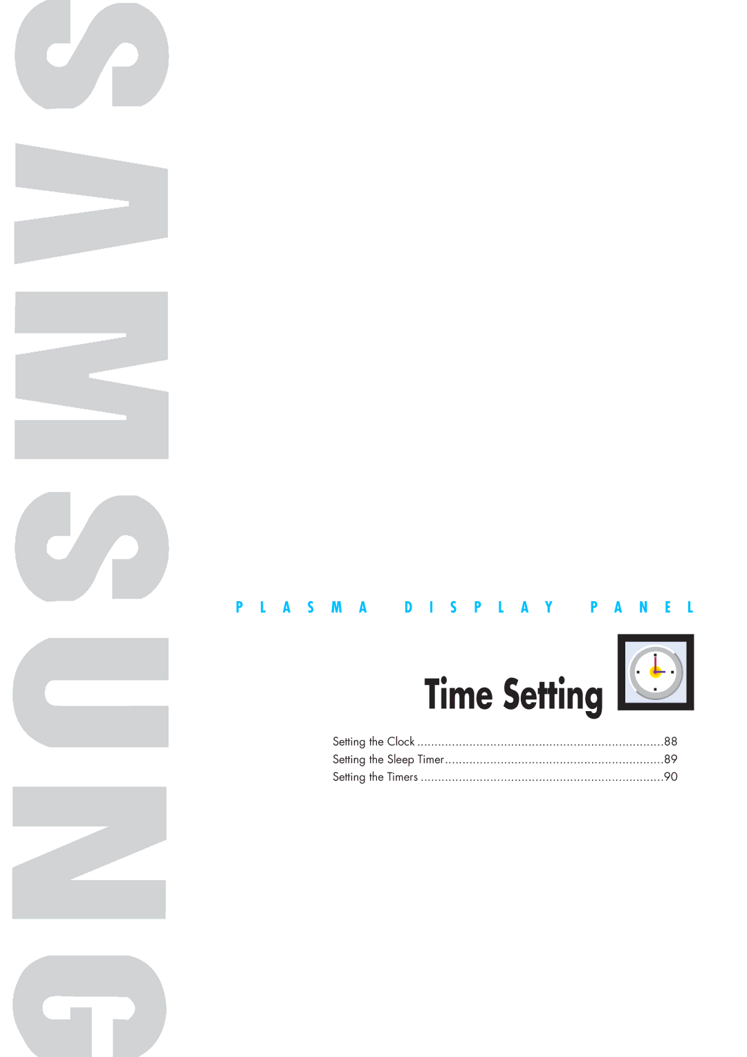 Samsung HP-P5071 manual Time Setting 