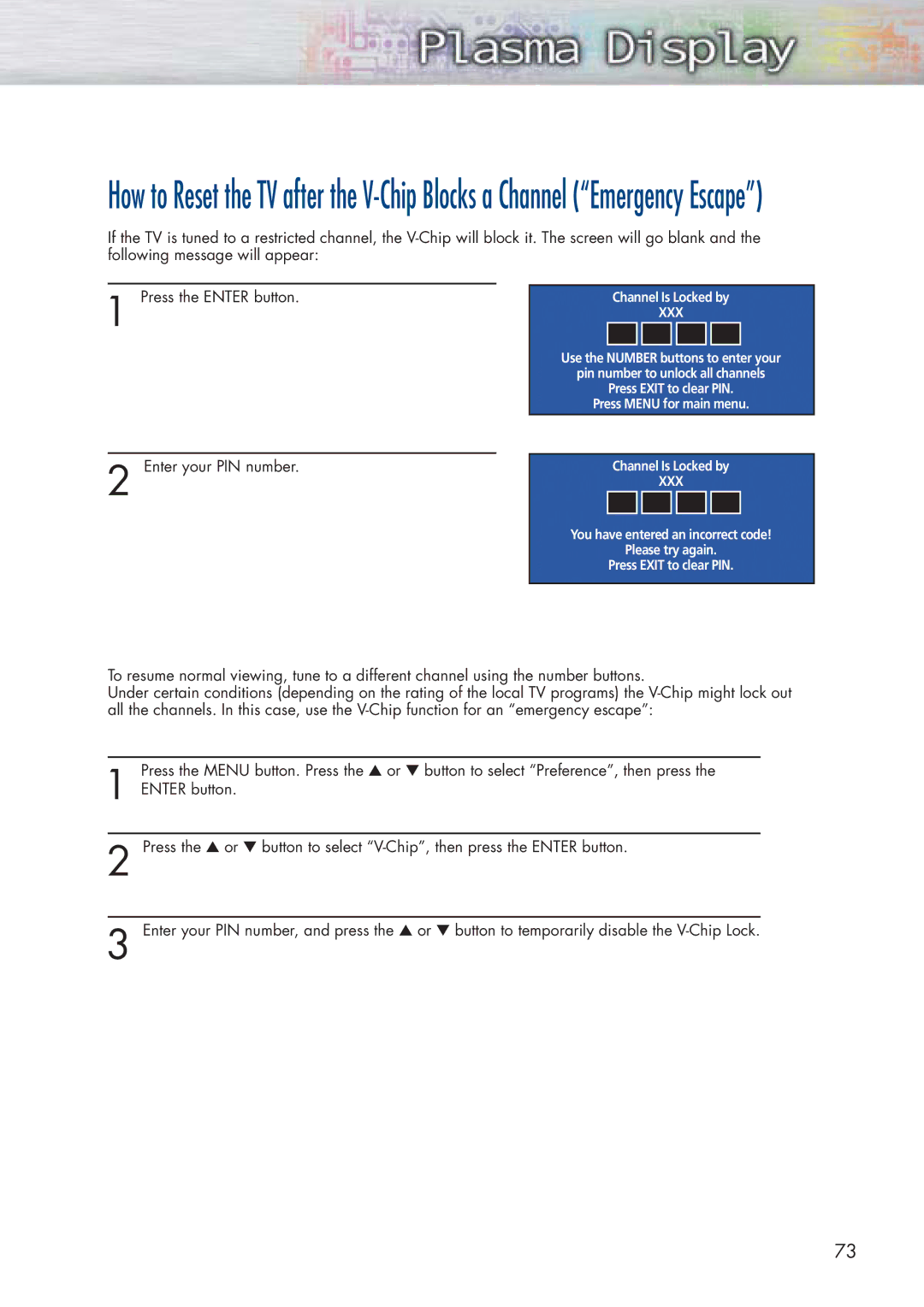 Samsung HP-P5091 manual Enter your PIN number 