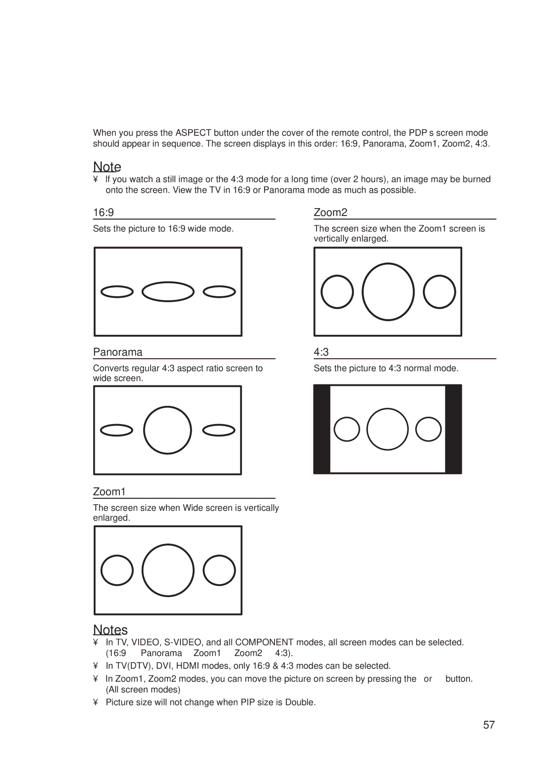 Samsung HP-P5581 manual 169, Zoom2, Panorama, Zoom1 