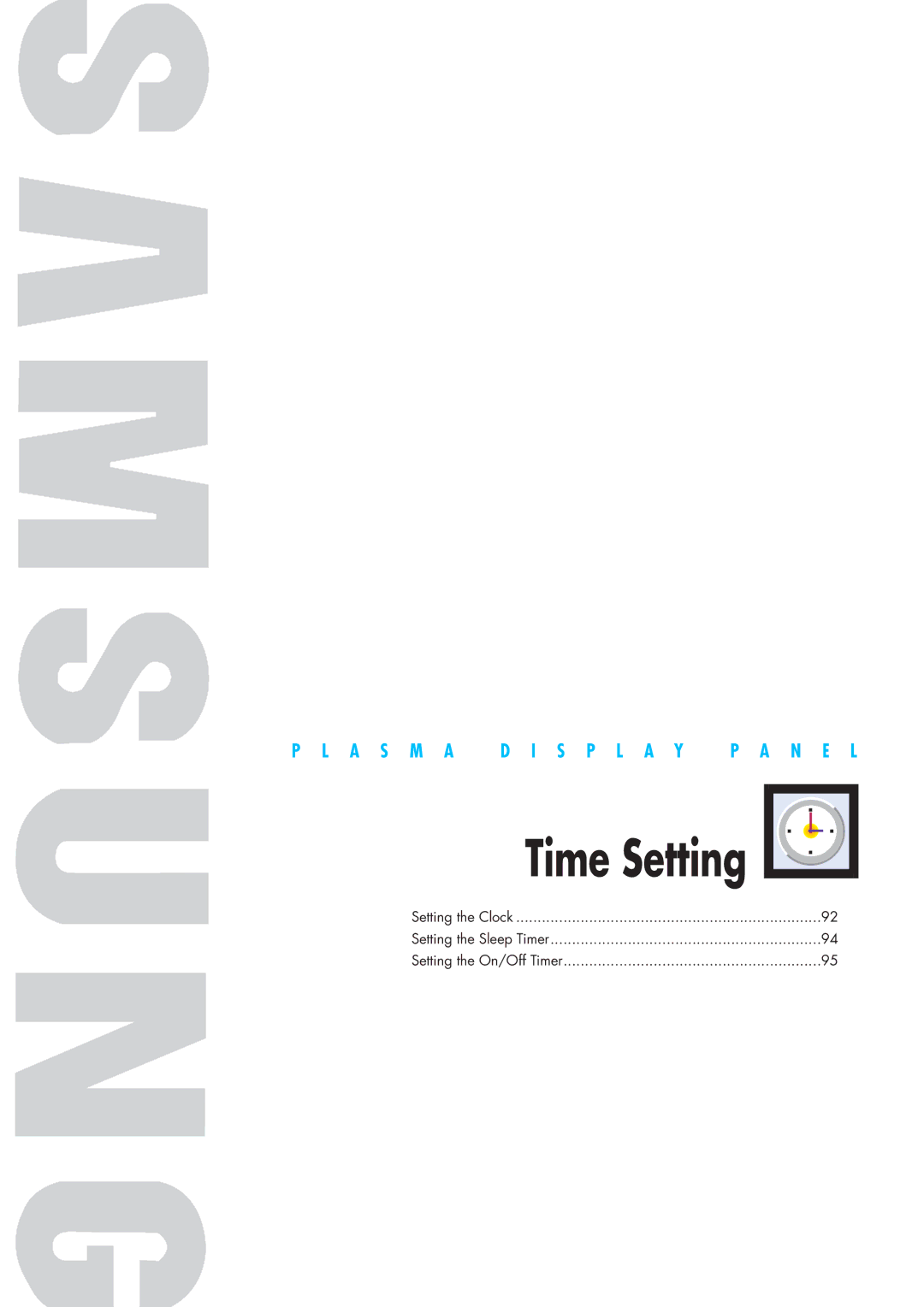 Samsung HP-P5581 manual Time Setting 