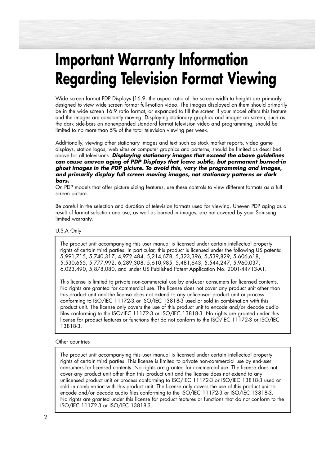 Samsung HP-R4272 manual 