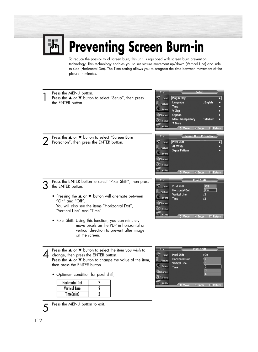 Samsung HP-R5052C, HP-R4252C manual Preventing Screen Burn-in 