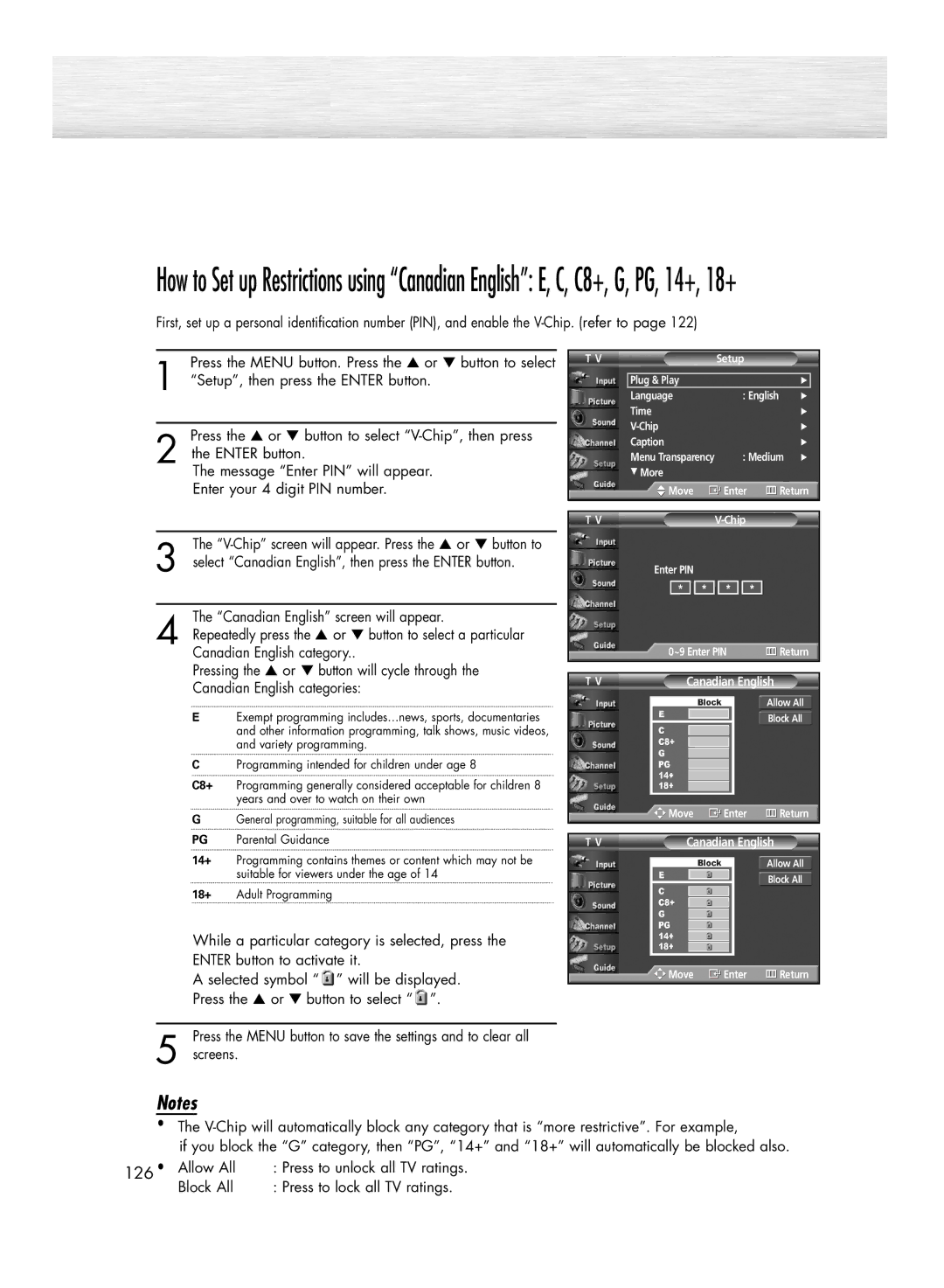 Samsung HP-R5052C, HP-R4252C manual Canadian English 