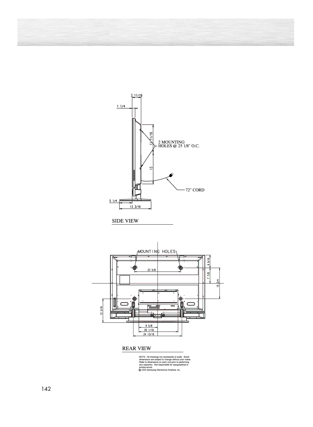 Samsung HP-R5052C, HP-R4252C manual 142 