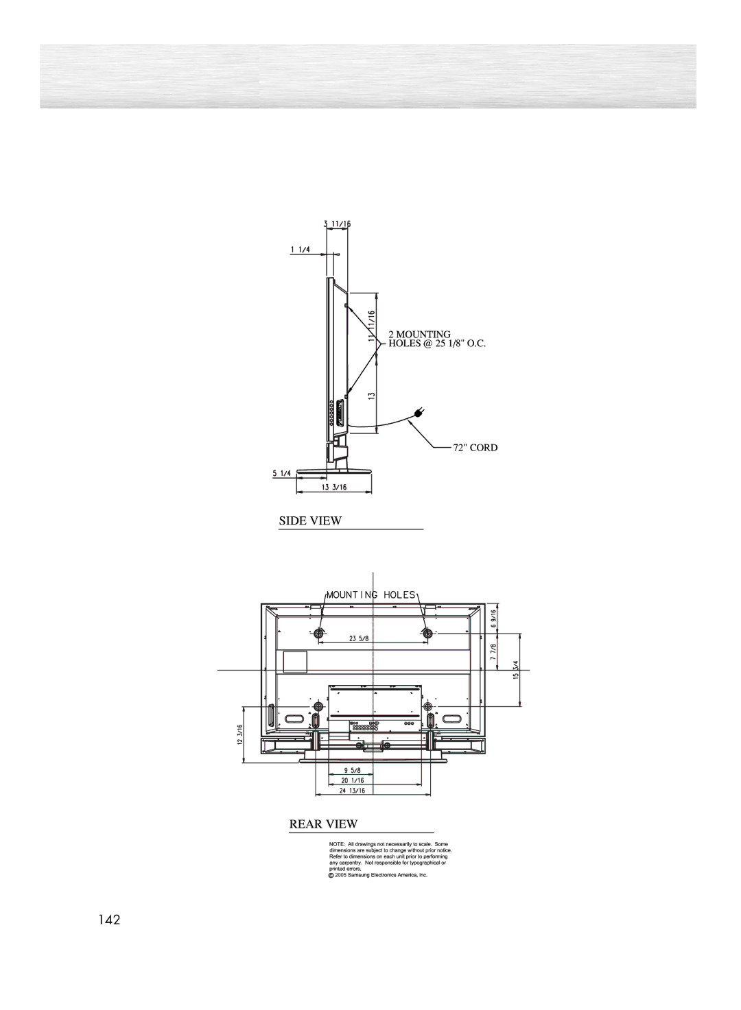 Samsung HP-R5072C, HP-R4272C manual 142 