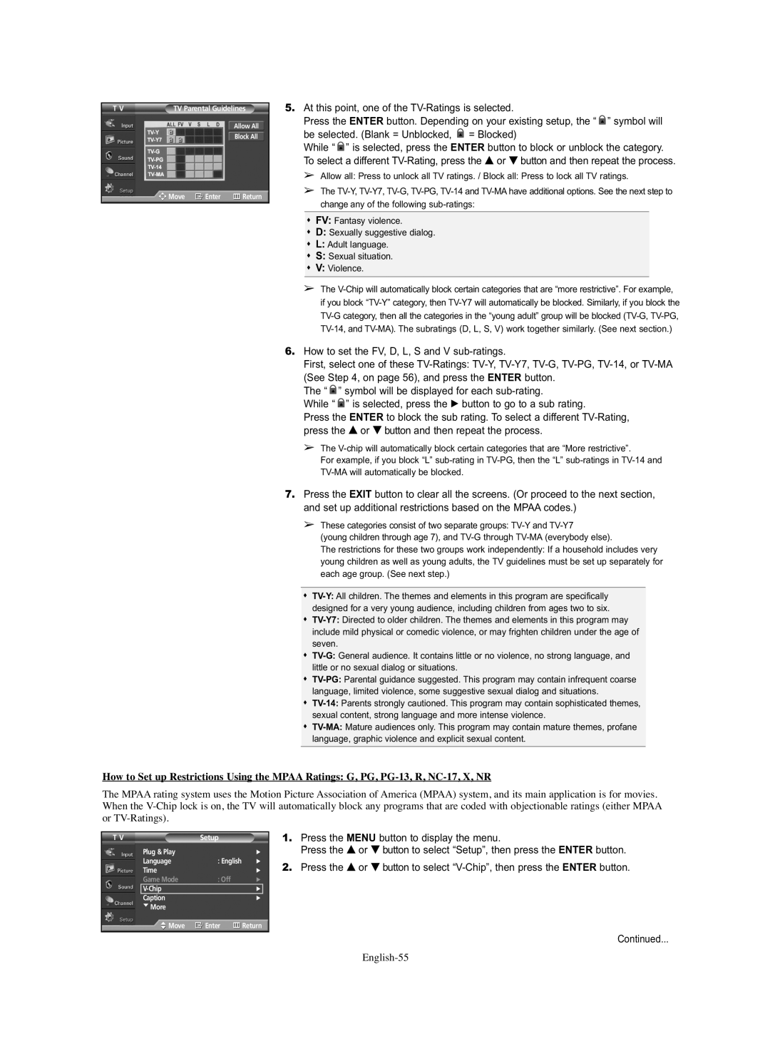 Samsung HP-S5073C, HP-S4273C manual English-55 